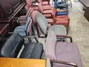 17 chairs (total) -- 14 guest stationary - 3 rolling chairs