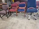 19 chairs (total) -- 16 guest stationary - 3 rolling chairs  (incl very nice wood guest chair)