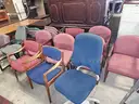 17 chairs (total) -- 14 guest stationary - 3 rolling chairs