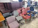 17 chairs (total) -- 14 guest stationary - 3 rolling chairs