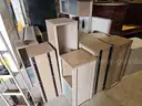 Modular walls, modular desks, modular storage, picture frame, whiteboard