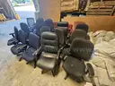 Chair Lot 4 - (19 chairs total) - 15 rolling chairs / 5 red guest chairs