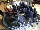 Chair Lot 4 - (19 chairs total) - 15 rolling chairs / 5 red guest chairs