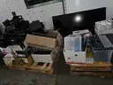 (8) Pallets Office items - misc incl. 12+ typewriters, 3 safes, binders, scanners &#x26; more