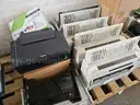 (8) Pallets Office items - misc incl. 12+ typewriters, 3 safes, binders, scanners &#x26; more