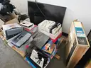 (8) Pallets Office items - misc incl. 12+ typewriters, 3 safes, binders, scanners &#x26; more