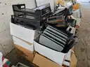 (8) Pallets Office items - misc incl. 12+ typewriters, 3 safes, binders, scanners &#x26; more
