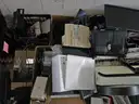 (8) Pallets Office items - misc incl. 12+ typewriters, 3 safes, binders, scanners &#x26; more