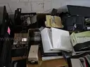 (8) Pallets Office items - misc incl. 12+ typewriters, 3 safes, binders, scanners &#x26; more