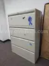 4-drawer lateral cabinet metal - lockable, has key