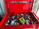 Red US General Tool Cart with Misc Tools