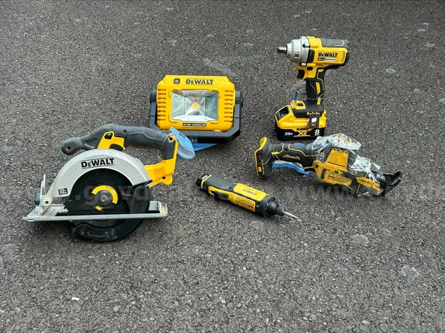 Dewalt Tools - Impact Driver, Task Light, Circular Saw, Sawzall, ETC
