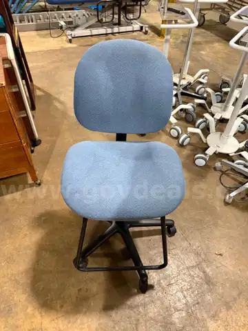 Blue Office Chair with footrest