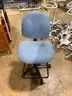 Blue Office Chair with footrest