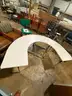 White half Circle Desk