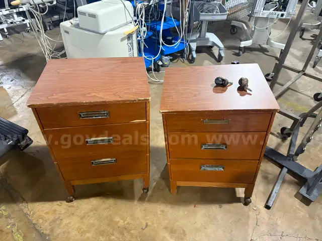 Two Wooden 3-Drawer Cabinets