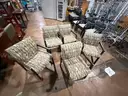 Lot of 8 Upholstered Wooden Armchairs