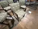 Lot of 8 Upholstered Wooden Armchairs