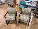 Lot of 8 Upholstered Wooden Armchairs