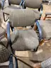 Lot of 8 Upholstered Guest Chairs – Mixed Metal and Wood Frames