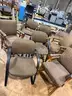 Lot of 8 Upholstered Guest Chairs – Mixed Metal and Wood Frames