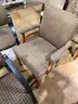 Lot of 8 Upholstered Guest Chairs – Mixed Metal and Wood Frames