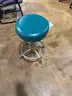 Lot of 2 Rolling Round Stools – Mixed Base Styles