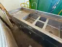 Stainless Steel Multi‑Bay Sink Station – Approx. 10'5" x 28" x 3'4"