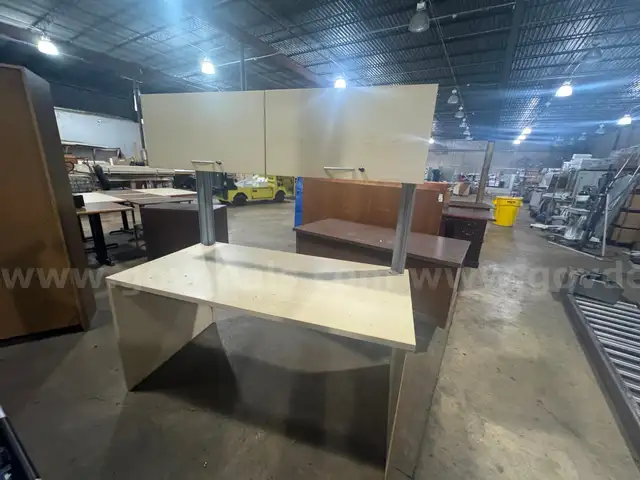 Desk with Cabinet Hutch