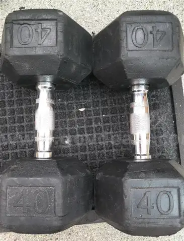 Rubber Hex Dumbbells