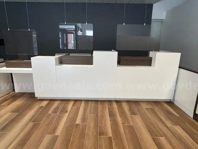 Set of Teller Desks/Half Walls