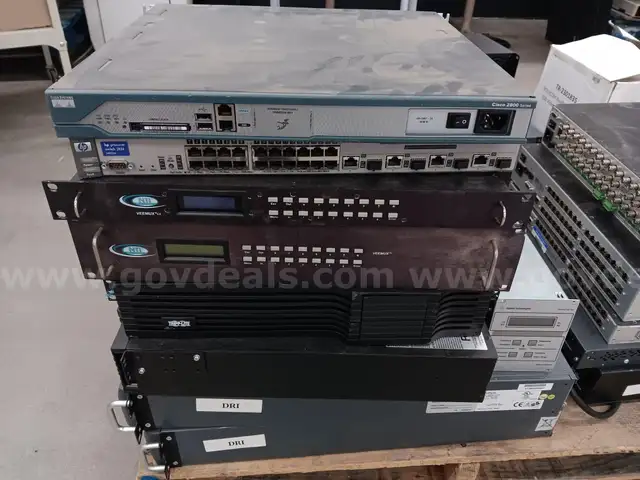 Lot: 1 Pallet: Audio/ Video / Networking Rack equipment - Untested