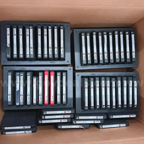 Lot: Die cut stencils and holders