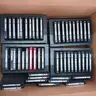 Lot: Die cut stencils and holders
