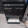 LOT: 2 Audio racks with Amps / Blades