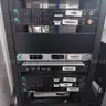LOT: 2 Audio racks with Amps / Blades