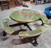 Round Coated Metal Picnic Tables