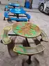 Round Coated Metal Picnic Tables