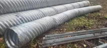 15&#x22; Galvanized Metal Culvert Pipe