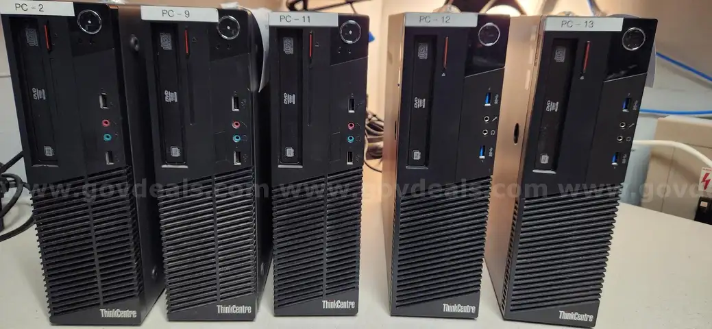 Lot of 5 Lenovo ThinkCentre Desktop PCs