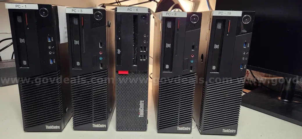 Lot of 5 Lenovo ThinkCentre PCs