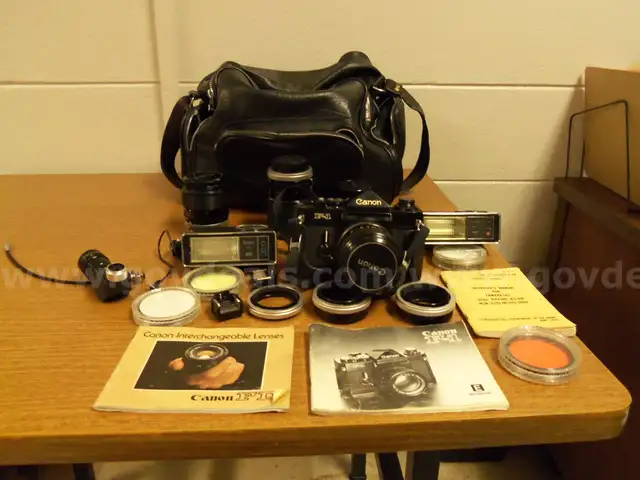 1975 F1  Canon camera and accessories (film)
