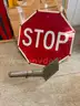Two TAPCO 30" Stop Signs w/Red Flashing LED's