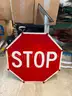 Two TAPCO 30" Stop Signs w/Red Flashing LED's