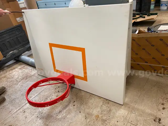 Steel Backboard w/Hoop and Partial Mounting Post