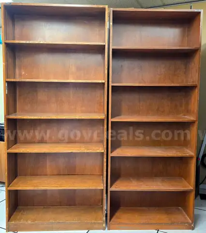 Two Bookcases, Filing Cabinet, Vacuum Cleaner, and Rack Movers