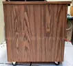 Two Bookcases, Filing Cabinet, Vacuum Cleaner, and Rack Movers