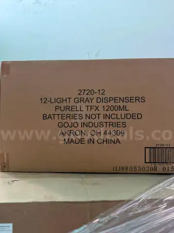 1 Pallet of Purell TFX 1200ML dispensers, Batteries not included