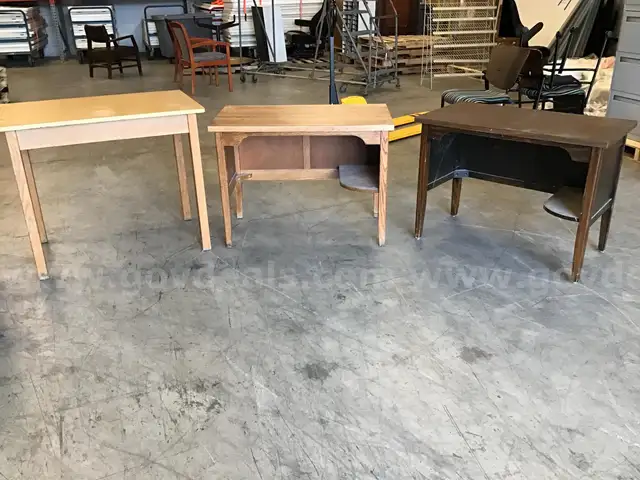 1 table and 2 small desks