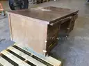 1 wooden office desk with legs